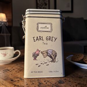 New Charbrew Winnie The Pooh Earl Grey Tea 60 Bags Exp. 12/28 Locking Tin